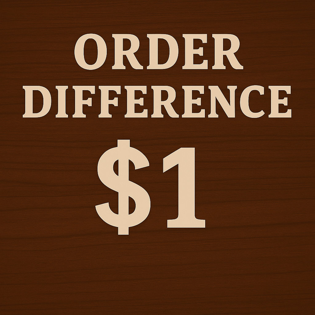 Order Difference- $1